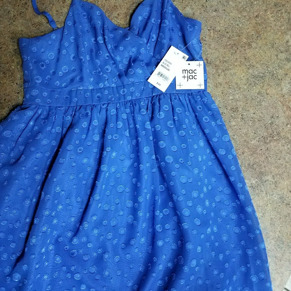 NEW Spaghetti straps blue dress